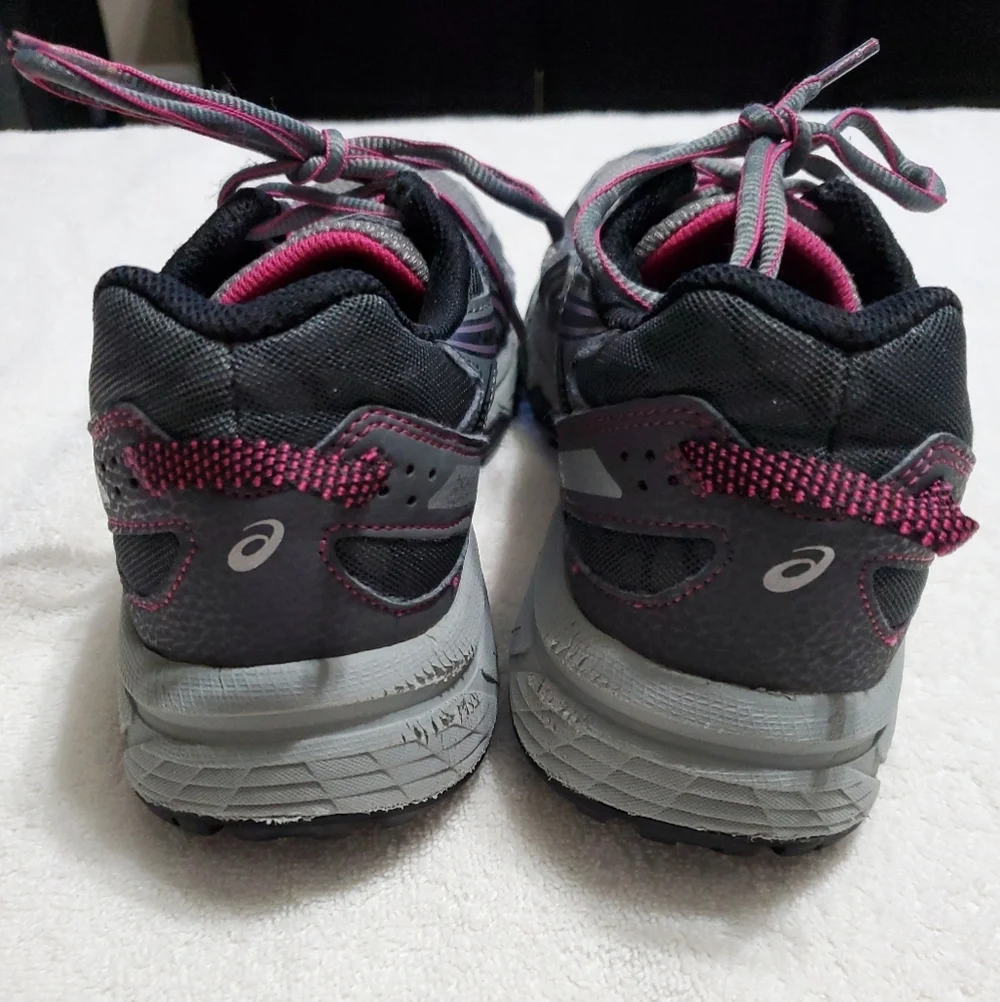 Asics Gel-Venture 6 Womens size 8.5 Trail Running Shoes Grey Pink‎ Sneakers
